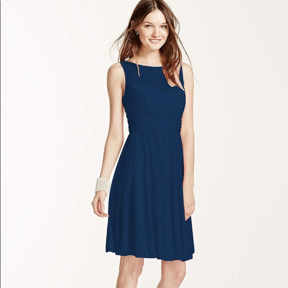 David’s Bridal Navy Bridesmaid dress